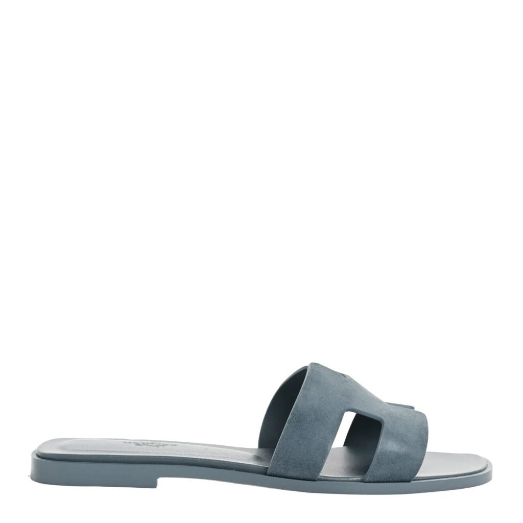 Hermès Oran Sandal 'Fringed Denim - Bleu Tonnerre' (Women)