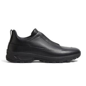 Zegna Triple Stitch™ Slip-On 'Black Grained Leather' (Men)