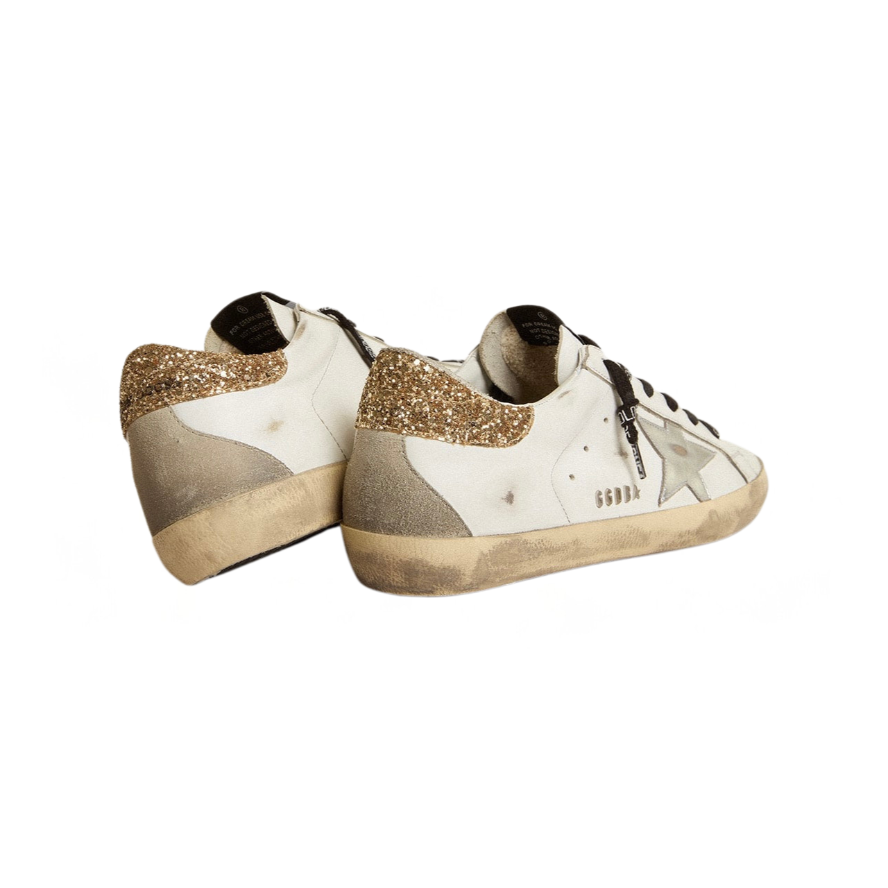 Golden Goose Super-Star 'White Glitter Heel Tab' (Women) - الصورة 4