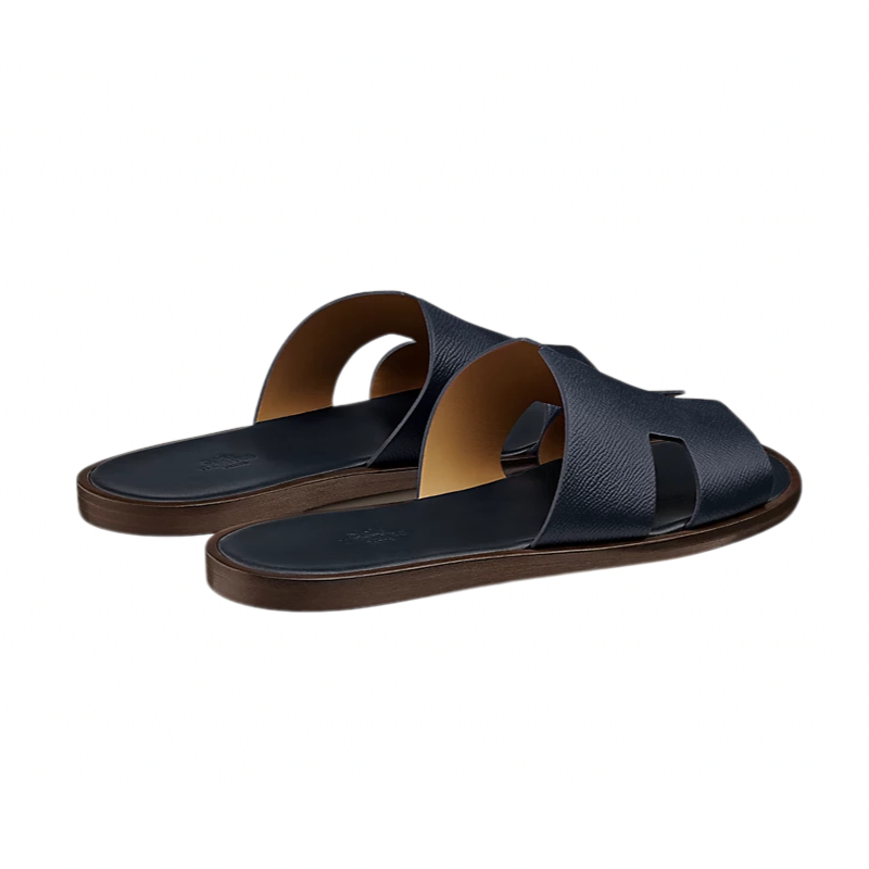 Hermès Izmir Sandal 'Marine Brown Epsom' (Men) - الصورة 3