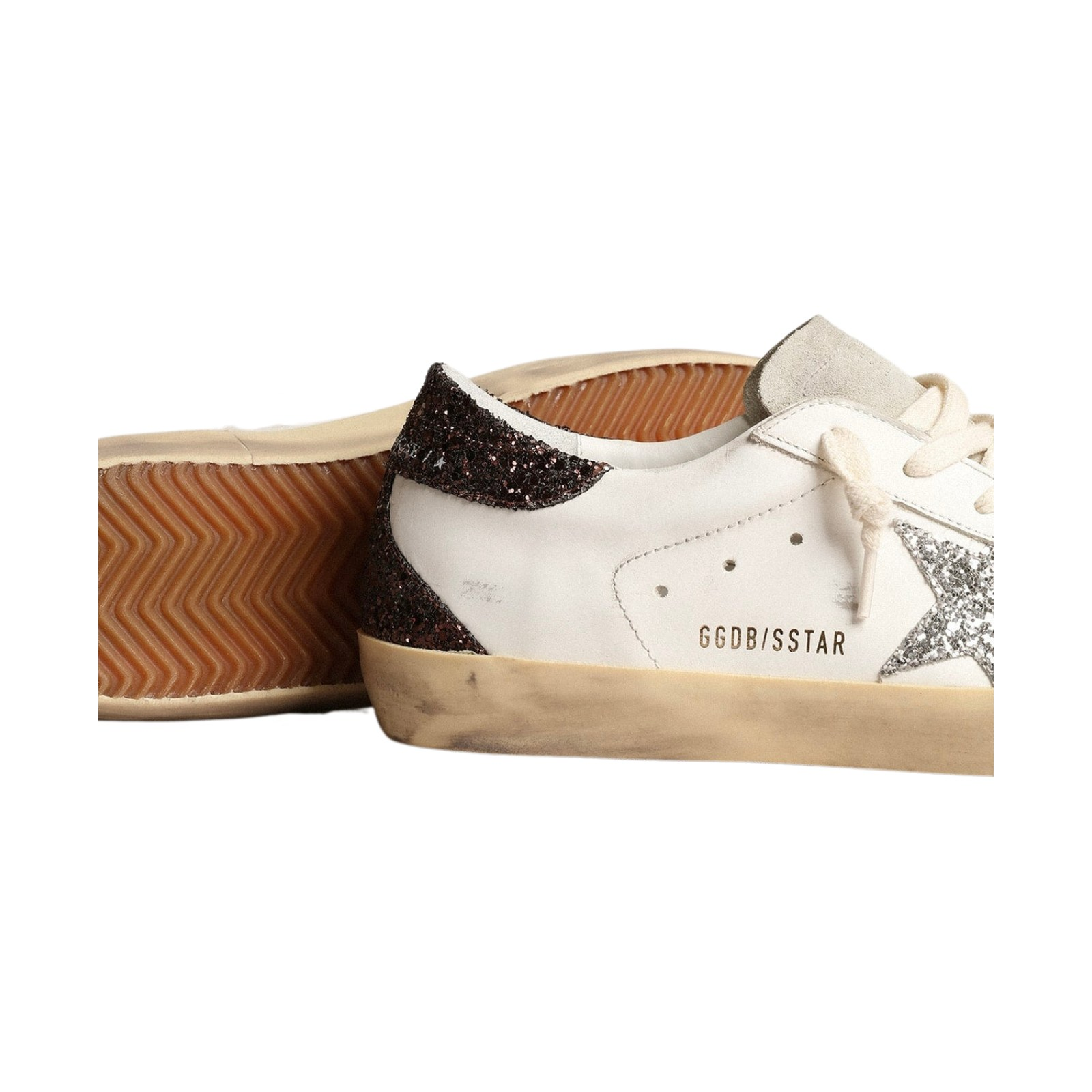 Golden Goose Super-Star 'Silver Star Brown Glitter' (Women) - الصورة 4