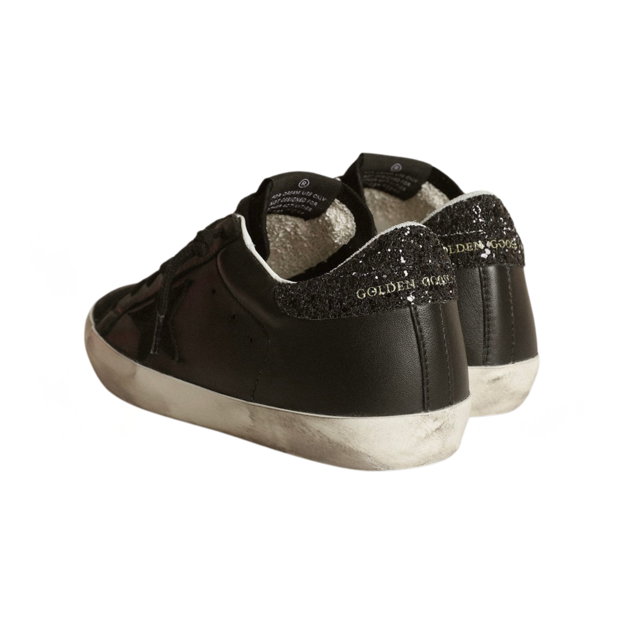 Golden Goose Super-Star 'Black Nappa Glitter Heel Tab' (Women) - الصورة 3