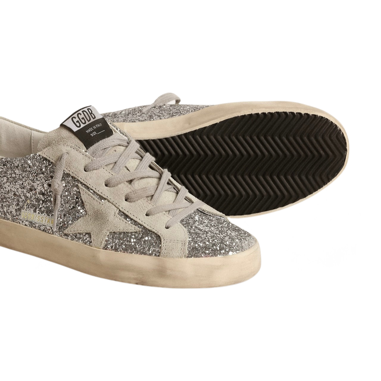 Golden Goose Super-Star 'Silver Glitter Ice Grey Star' (Women) - الصورة 2