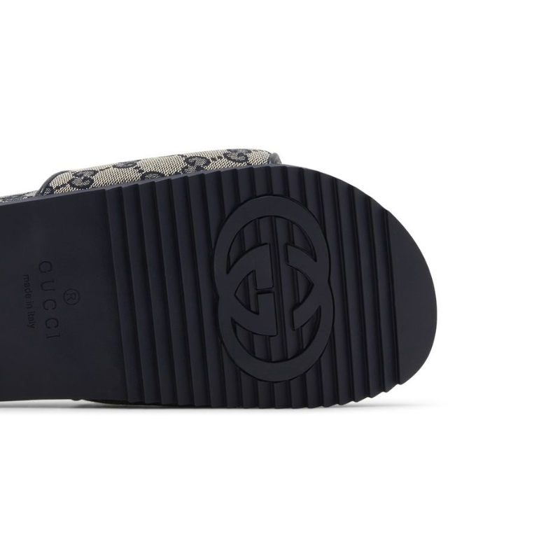 Gucci GG Slide 'Beige Blue Monogram' (Unisex) - الصورة 8