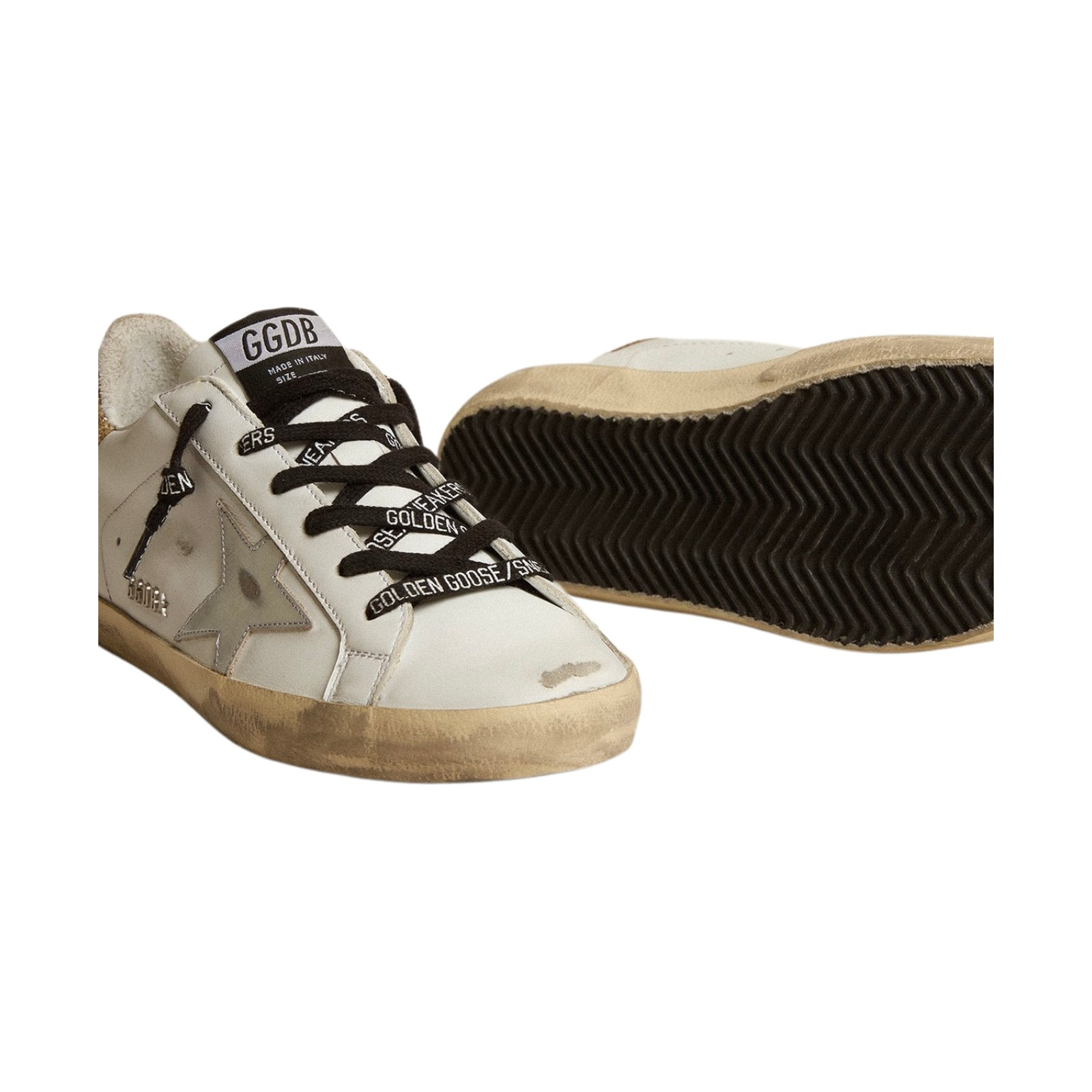 Golden Goose Super-Star 'White Glitter Heel Tab' (Women) - الصورة 3