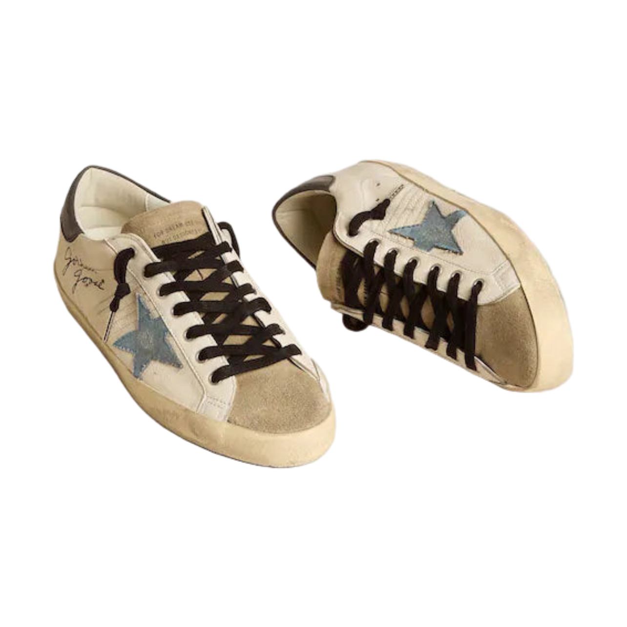 Golden Goose Super-Star 'Light Blue Star Grey Heel Tab' (Men) - الصورة 2