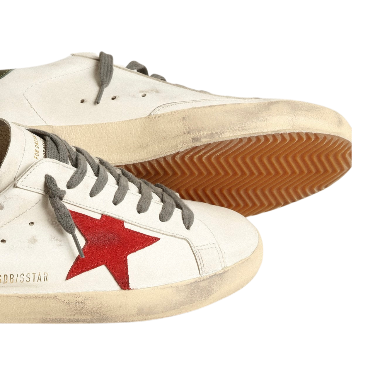 Golden Goose Super-Star 'Red Star Green Heel Tab' (Men) - الصورة 4
