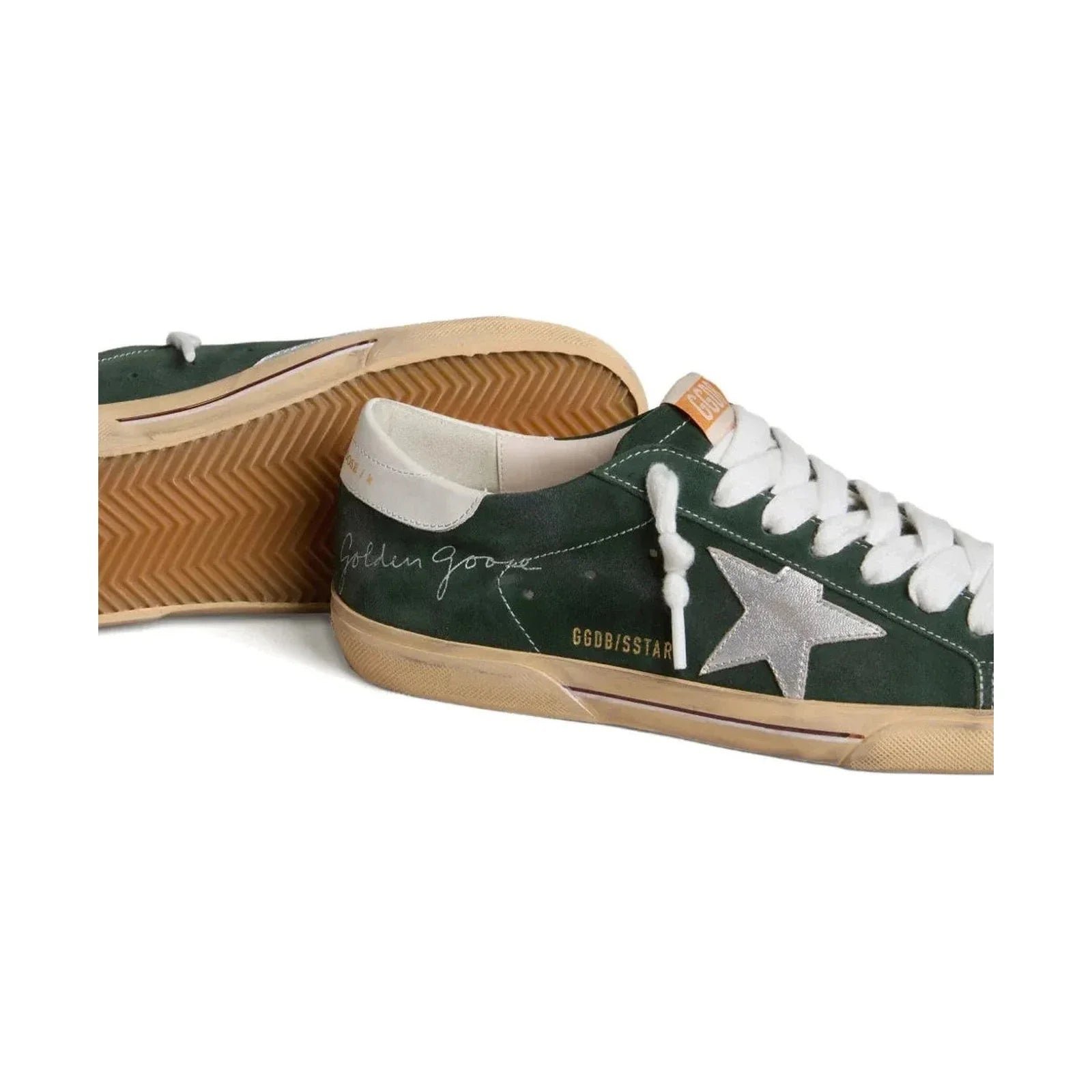 Golden Goose Super-Star 'Green Suede Silver Star' (Men) - الصورة 4