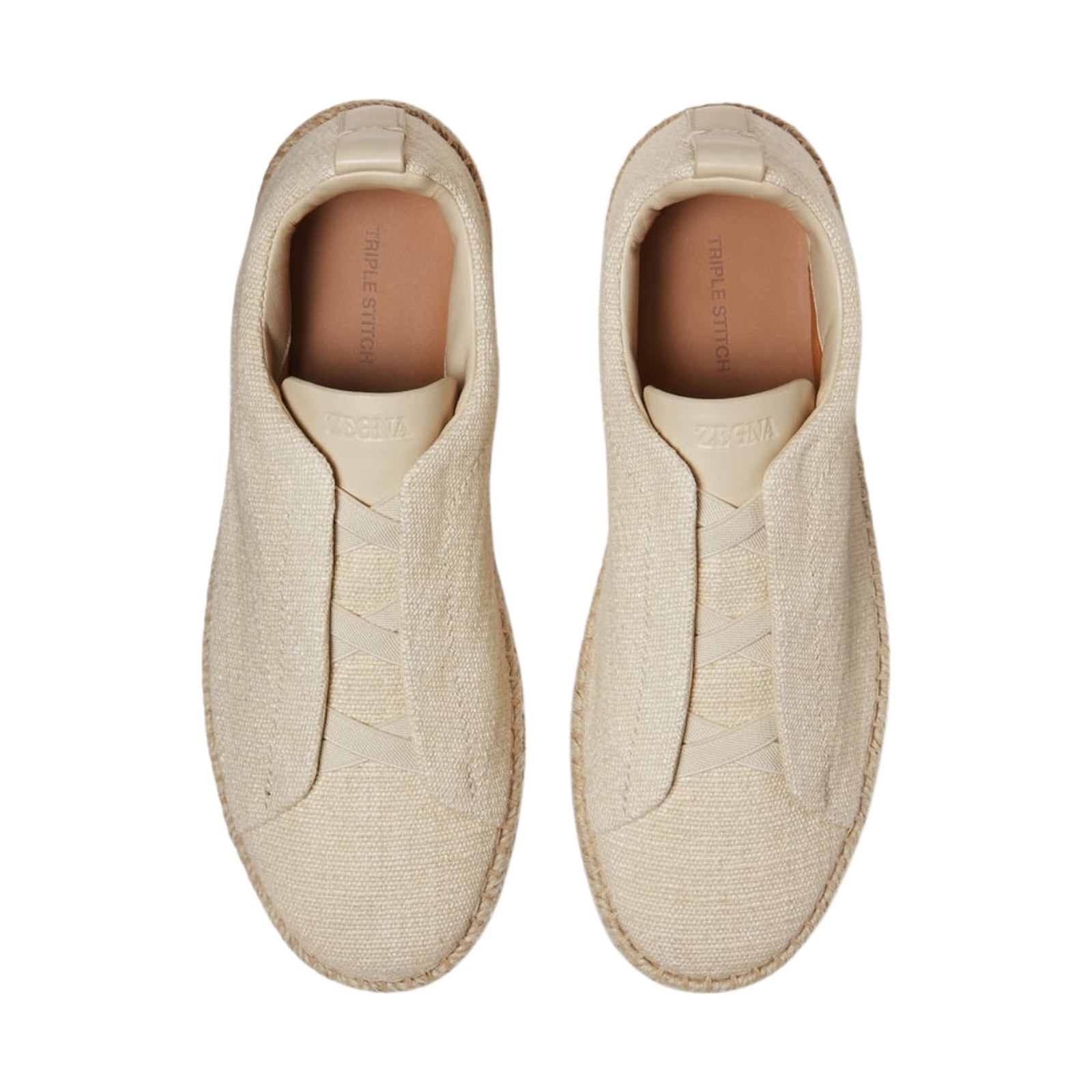 Zegna Triple Stitch™ Espadrille 'Off White Linen' (Men) - الصورة 4