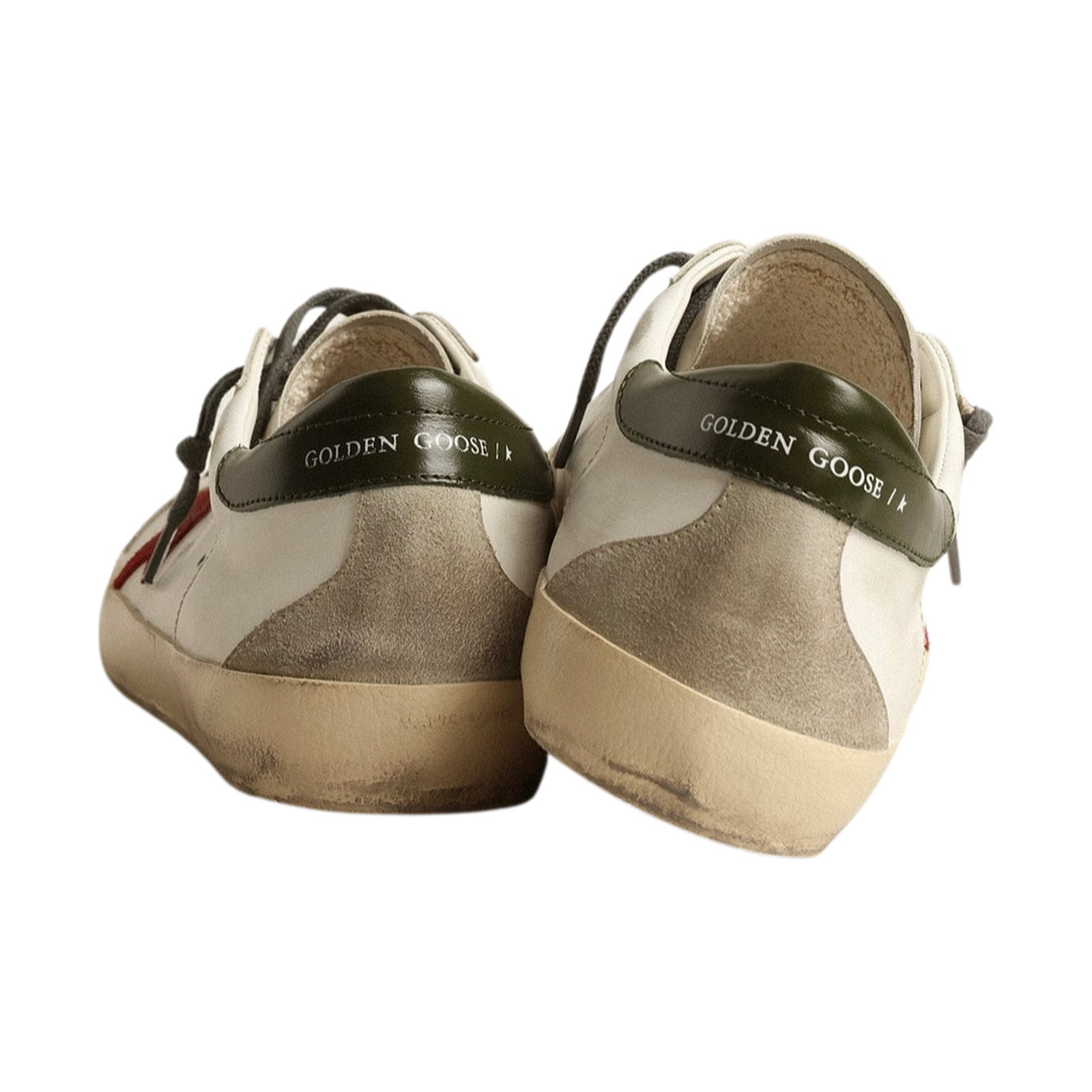 Golden Goose Super-Star 'Red Star Green Heel Tab' (Men) - الصورة 3