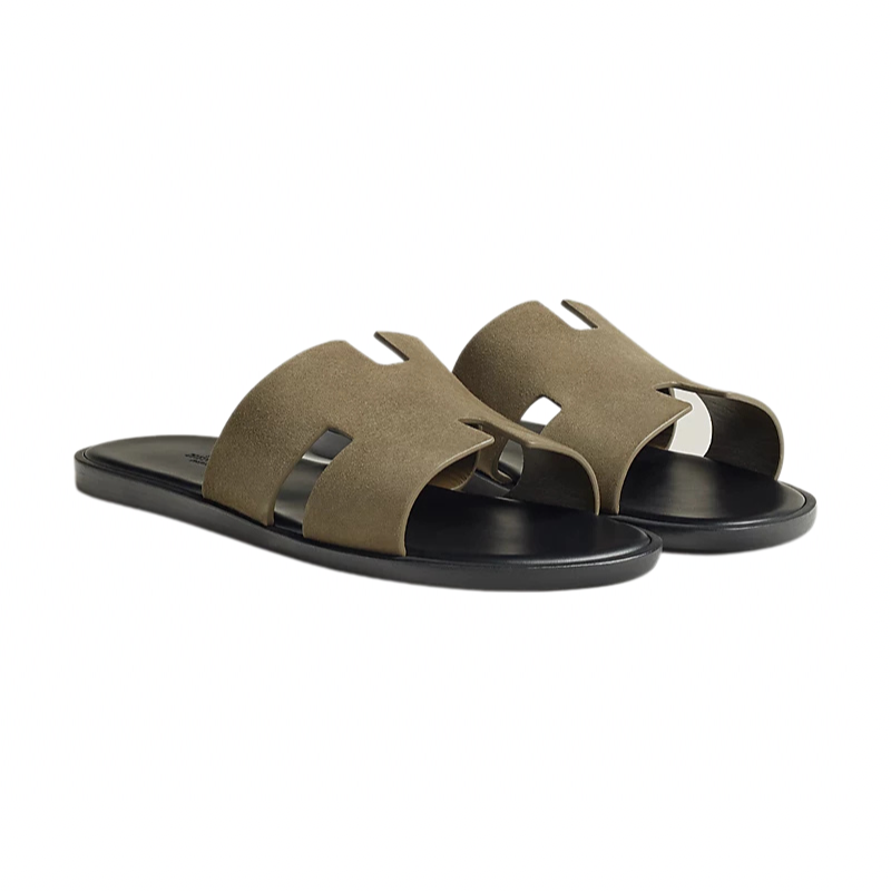Hermès Haven Slip-On 'Olive Suede' (Men) - الصورة 2
