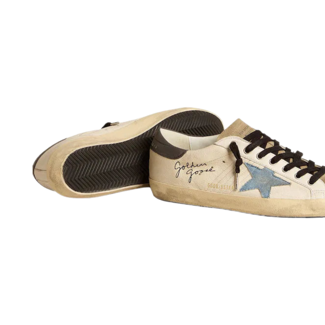 Golden Goose Super-Star 'Light Blue Star Grey Heel Tab' (Men) - الصورة 3