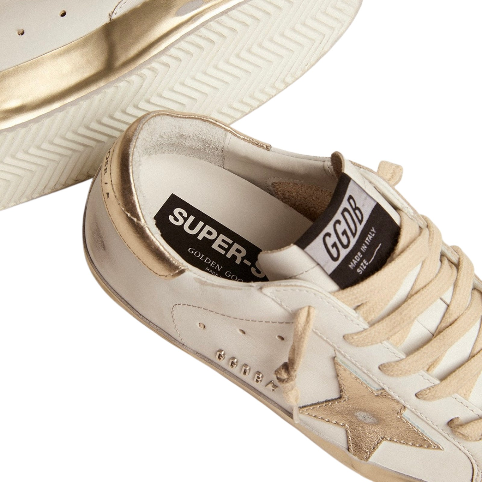 Golden Goose Super-Star 'Gold Sparkle Foxing Studs' (Women) - الصورة 4