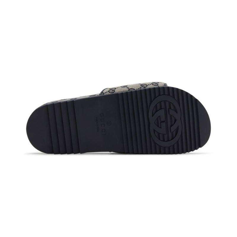 Gucci GG Slide 'Beige Blue Monogram' (Unisex) - الصورة 7