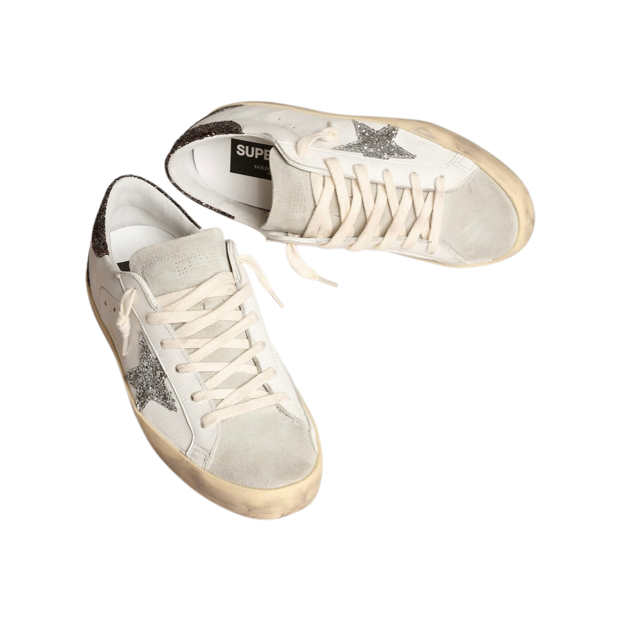 Golden Goose Super-Star 'Silver Star Brown Glitter' (Women) - الصورة 3