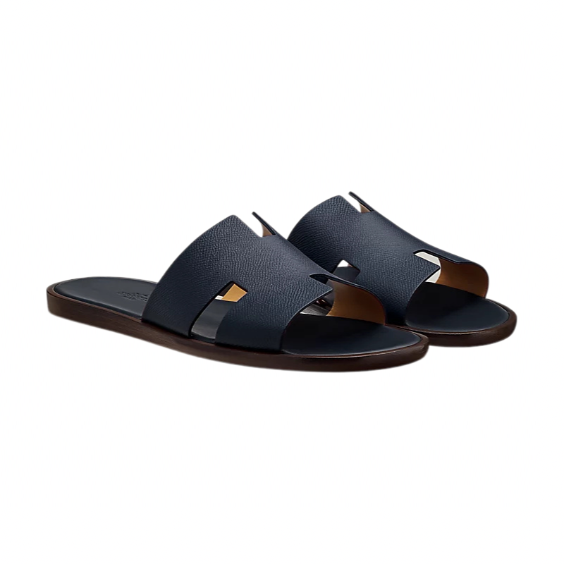 Hermès Izmir Sandal 'Marine Brown Epsom' (Men) - الصورة 2