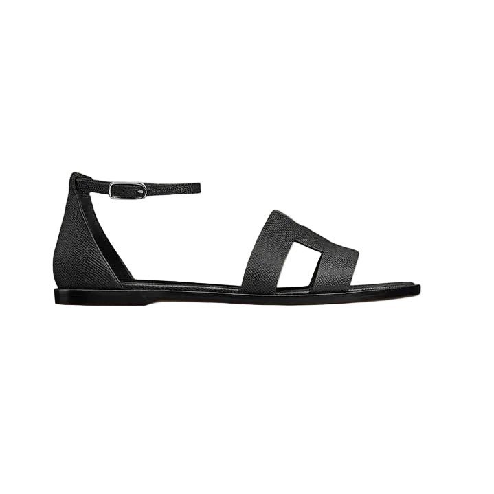 Hermès Santorini Sandal 'Étoupe Black' (Women)