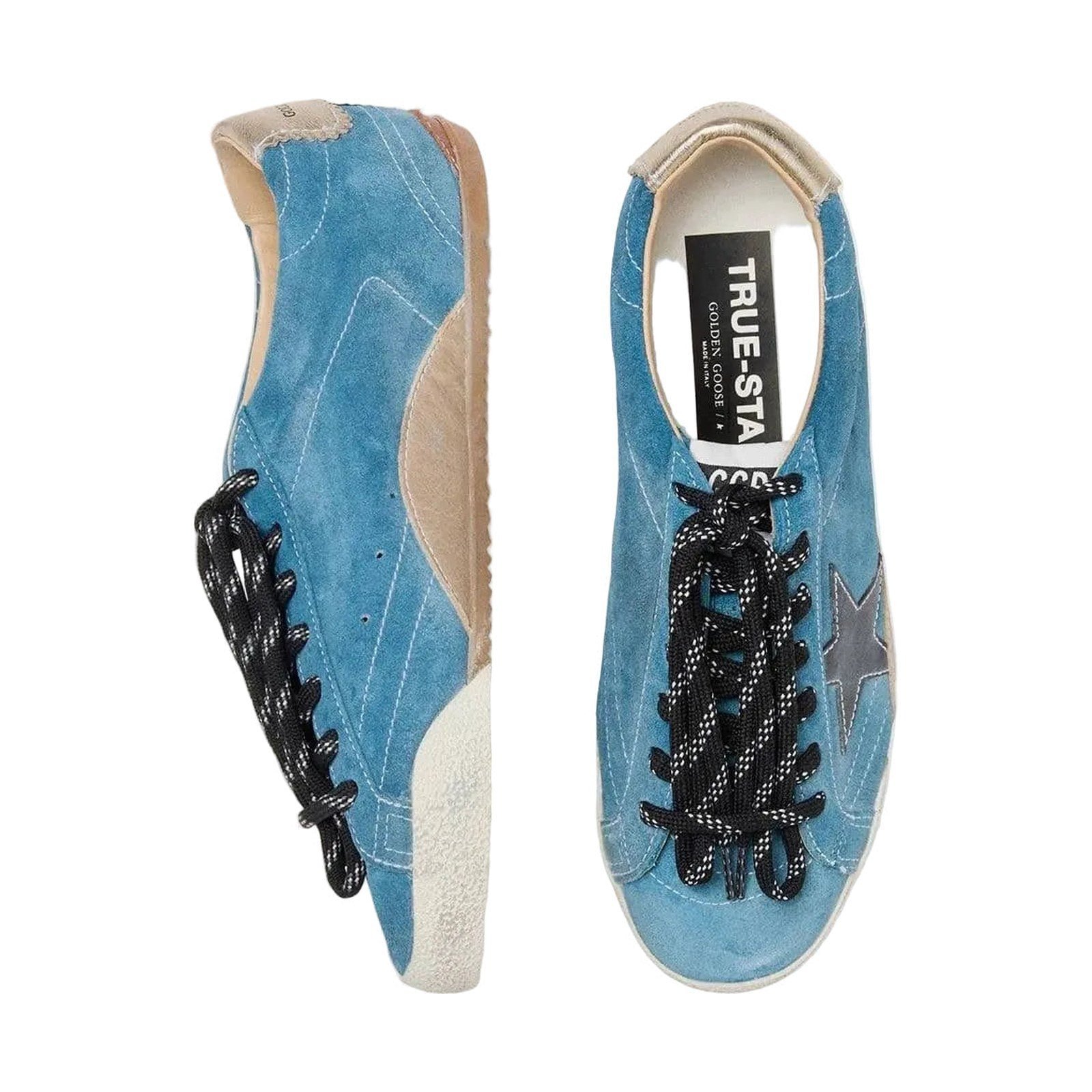 Golden Goose True-Star 'Teal Suede Black Star' (Women) - الصورة 4