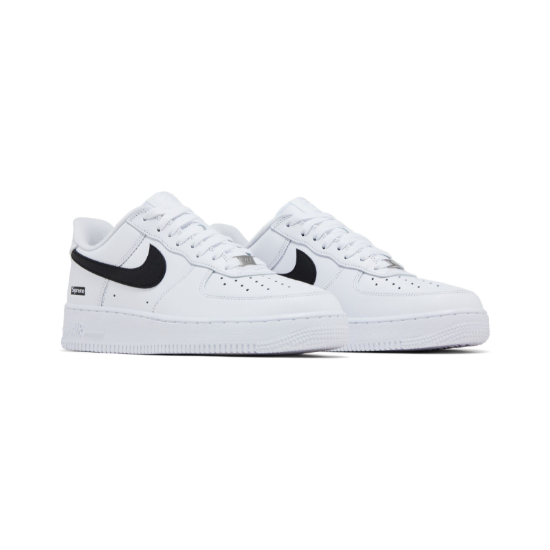 Nike x Supreme Air Force 1 Low 'Box Logo - White Black' (Men) - الصورة 4