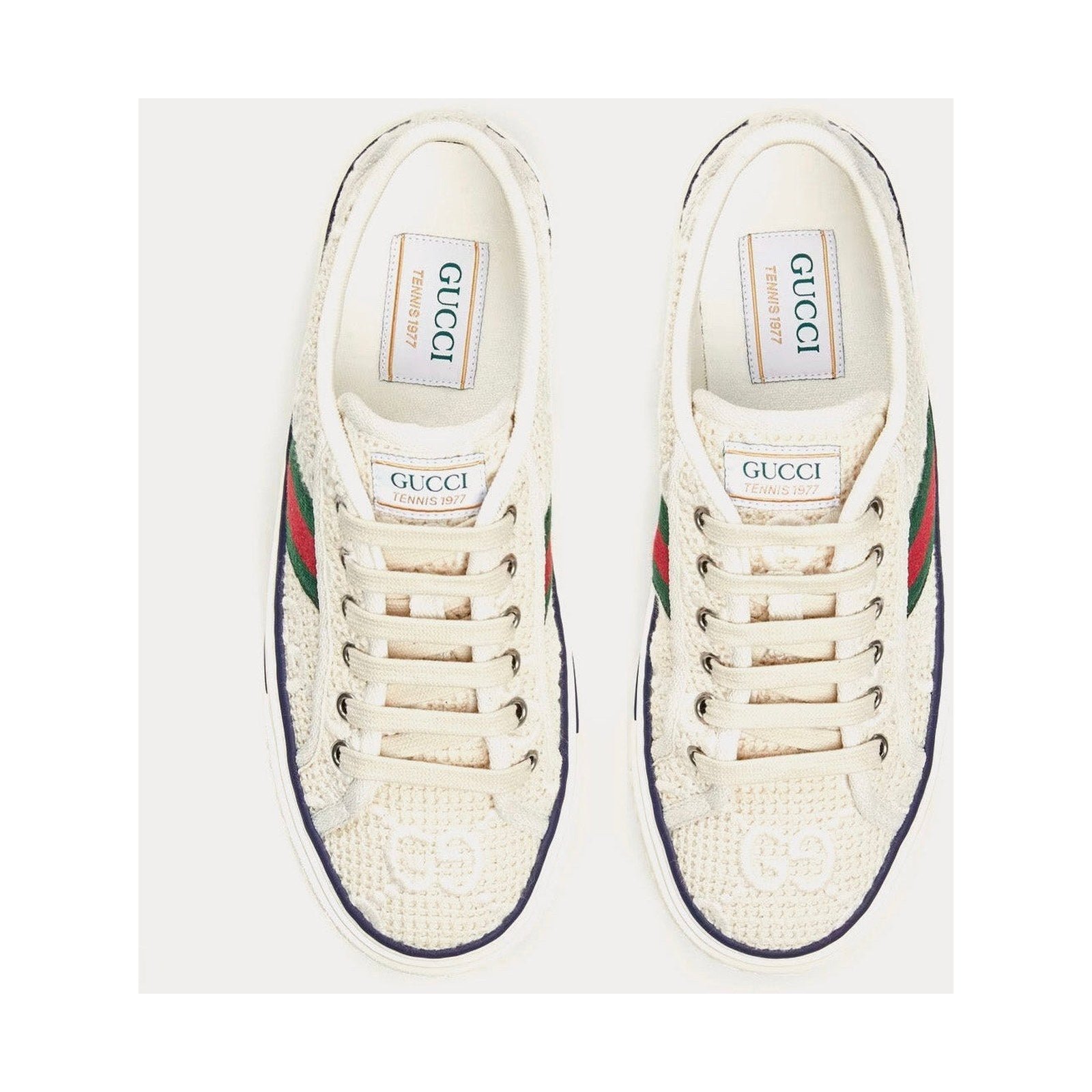 Gucci Tennis 1977 'GG Crochet Ivory White' (Women) - الصورة 2