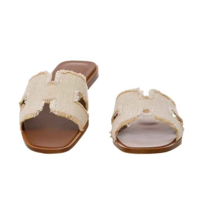 Hermès Oran Sandal 'Beige Linen Canvas' (Women) - الصورة 3