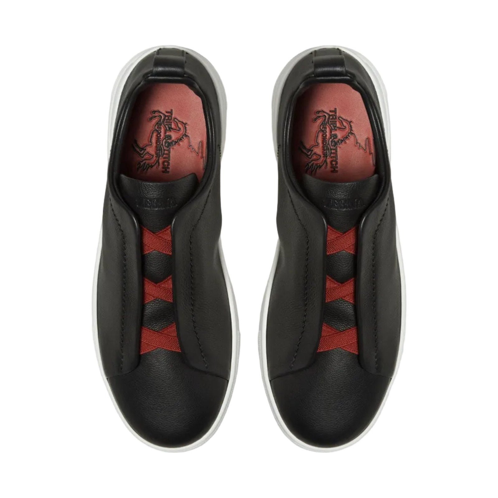 Zegna Triple Stitch™ SECONDSKIN Sneaker 'Black' (Men) - الصورة 3