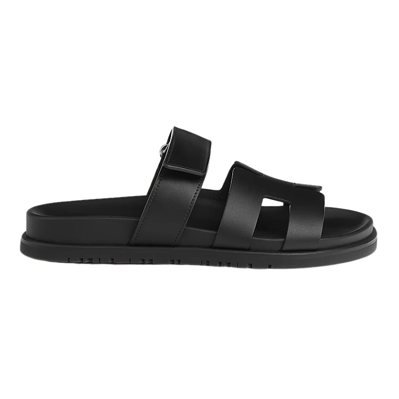 Hermès Chypre Sandal 'Noir Calfskin' (Women)