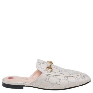 Gucci Princetown Horsebit Mule 'Cream Canvas' (Women)