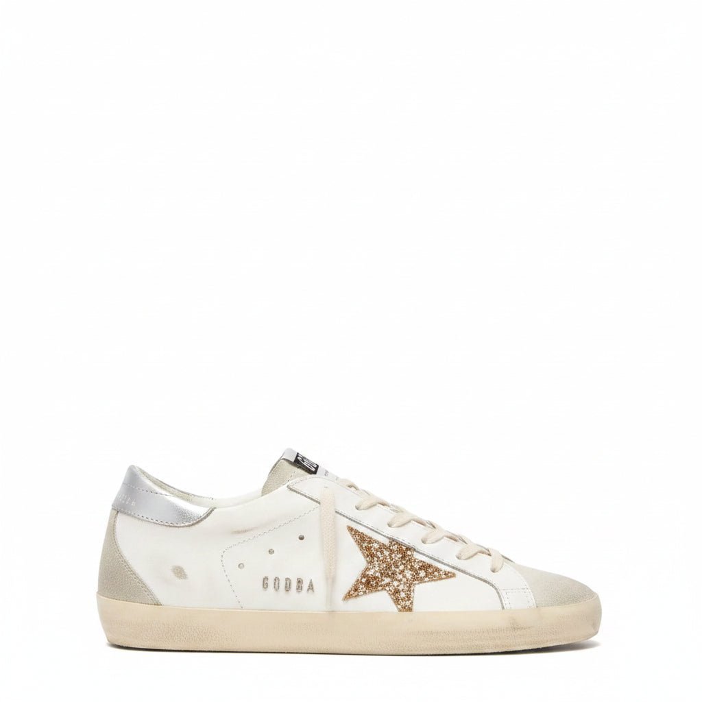 Golden Goose Super-Star 'Gold Glitter Star Ice Grey' (Women)