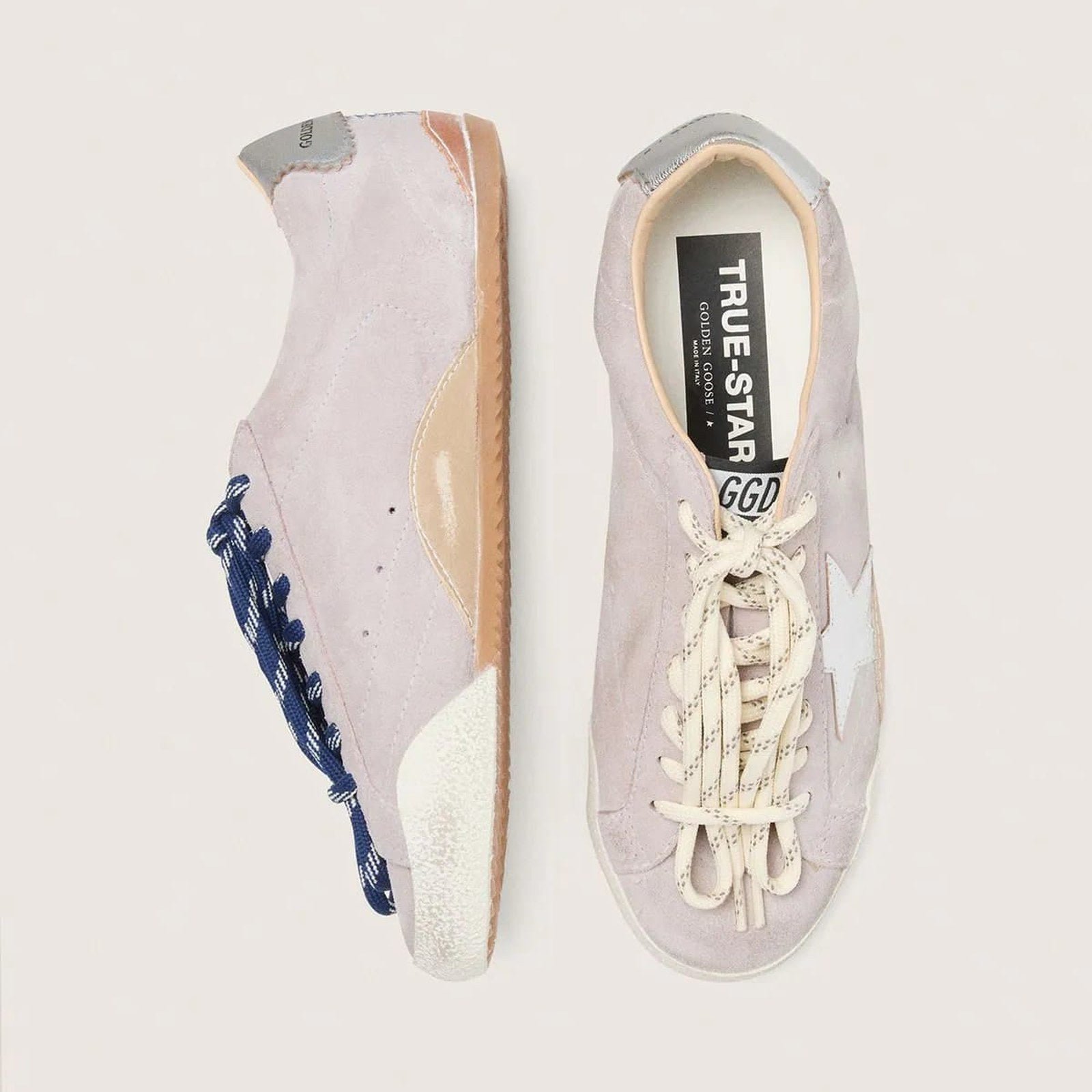 Golden Goose True-Star 'Pastel Pink Suede Silver Star' (Women) - الصورة 3