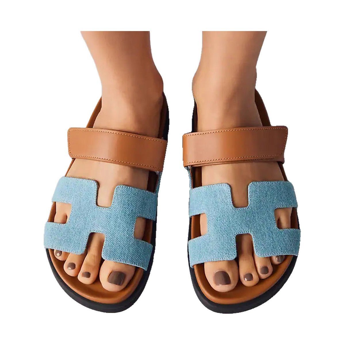 Hermès Chypre Sandal 'Denim Bleu Clair Naturel' (Women) - الصورة 5