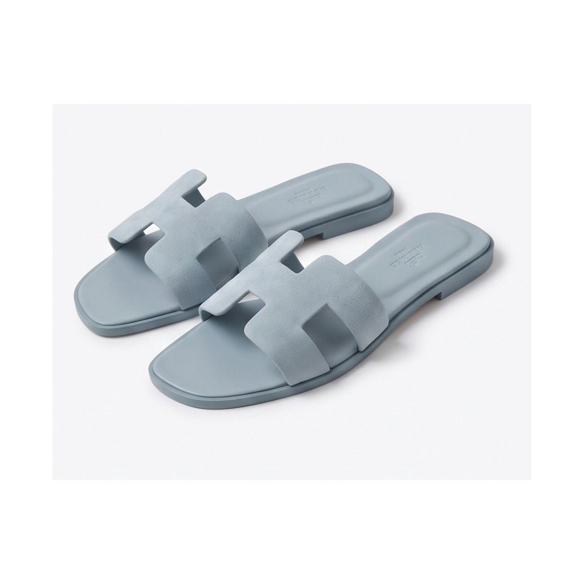 Hermès Oran Sandal 'Baby Blue Suede' (Women) - الصورة 3