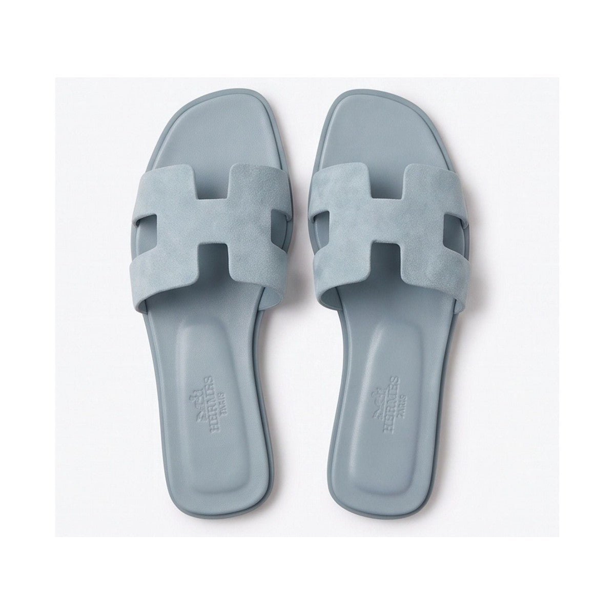Hermès Oran Sandal 'Baby Blue Suede' (Women) - الصورة 4