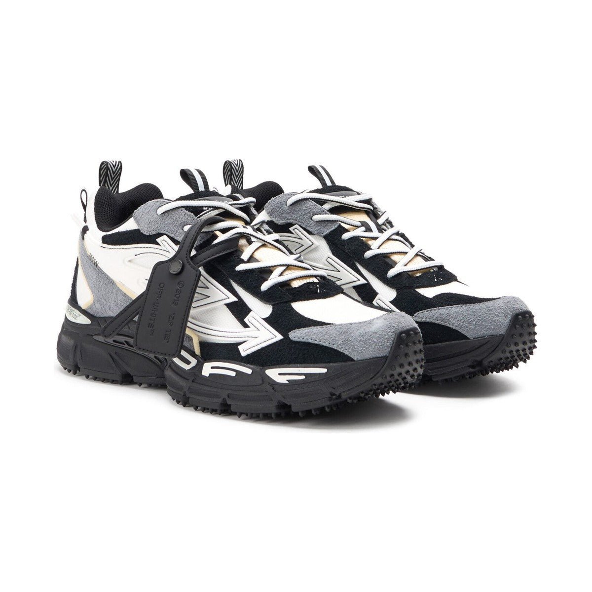 Off-White Be Right Back Suede Sneaker 'White Black' (Men) - الصورة 3