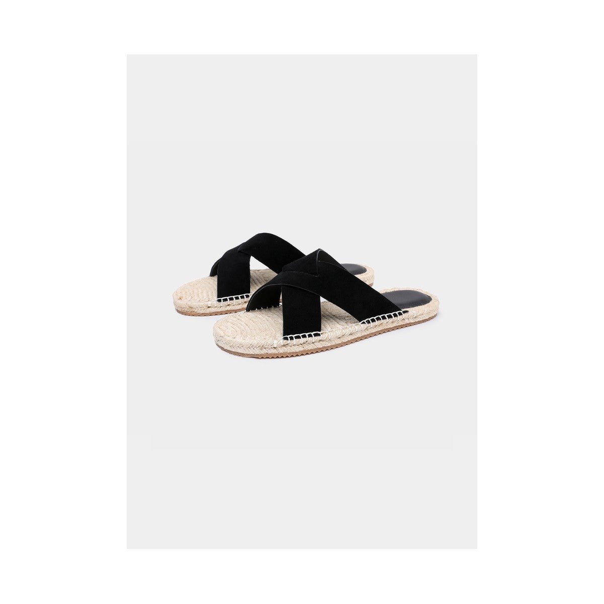 Zegna Triple Stitch™ Espadrille Sandal 'Black Suede' (Men) - الصورة 3