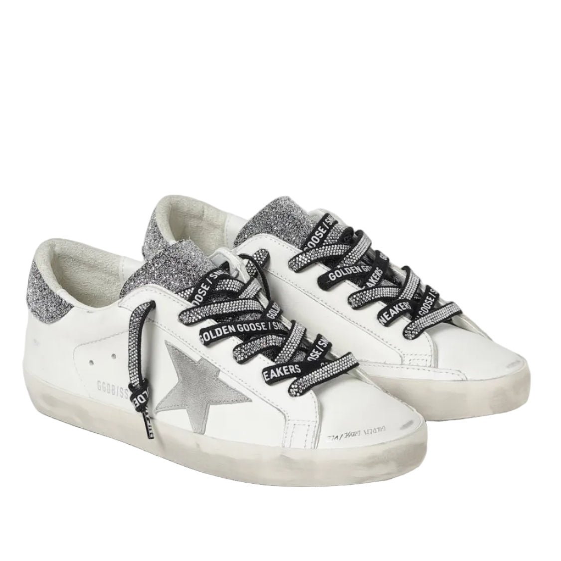Golden Goose Super-Star 'Silver Glitter Heel Tab' (Women) - الصورة 2
