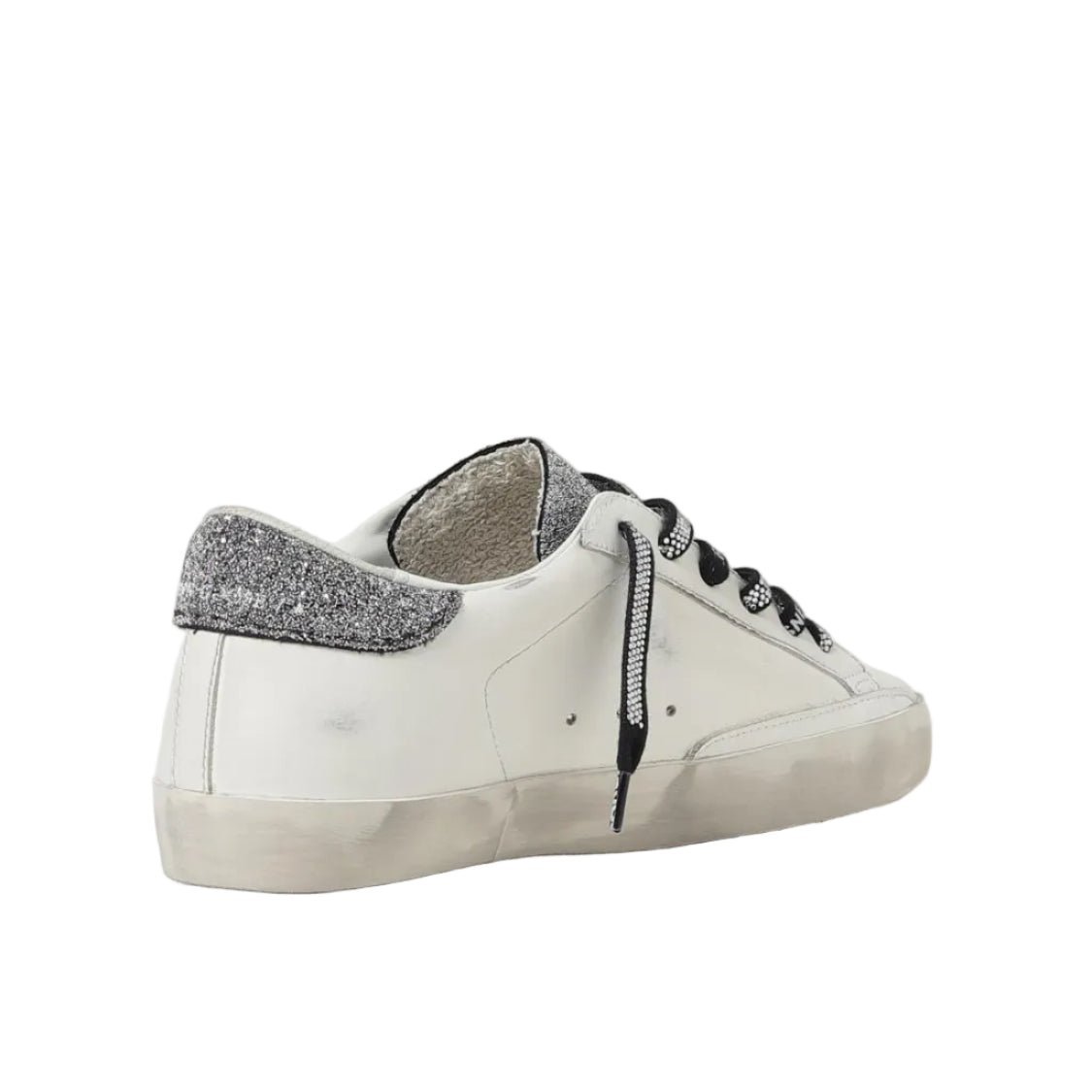 Golden Goose Super-Star 'Silver Glitter Heel Tab' (Women) - الصورة 3